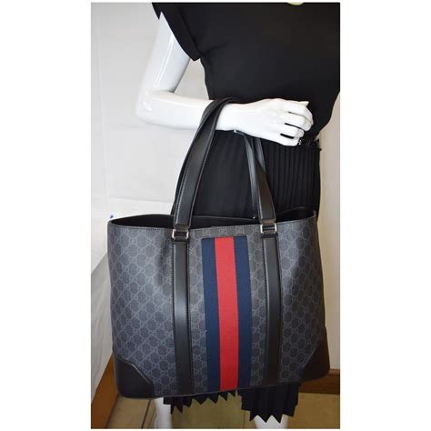 gucci sherry line gg tote bag|gucci black canvas tote bag.